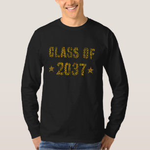 Camiseta Clase De Graduación Futura De 2037 Chica De León P