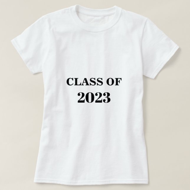 Camiseta Clase De Graduación Mínima Moderna De 2023 (Diseño del anverso)