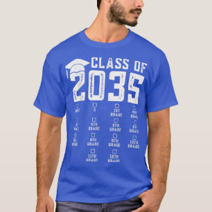 Camiseta Clase De Graduación Preescolar De 2035 Crecer En E