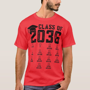 Camiseta Clase De Graduación Preescolar De 2036 Crecer En E