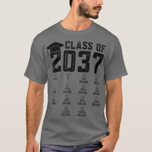 Camiseta Clase De Graduación Preescolar De 2037 Crecer En E