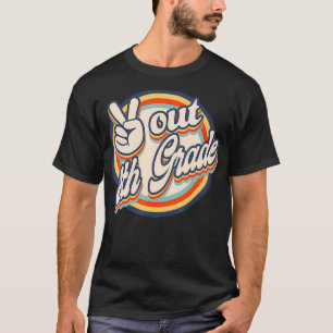 Camiseta Clase De Graduación Retro De Octavo Grado De Paz D