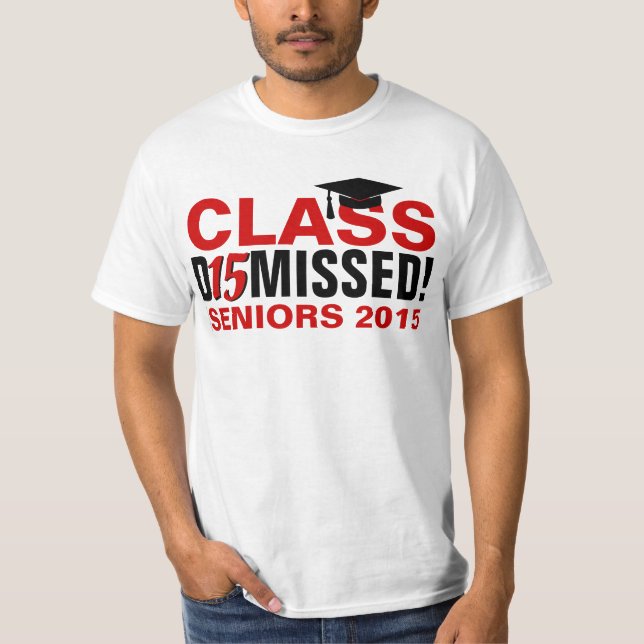 Camiseta Clase de Graduación Roja/Luz Desestimada de 2015 (Anverso)