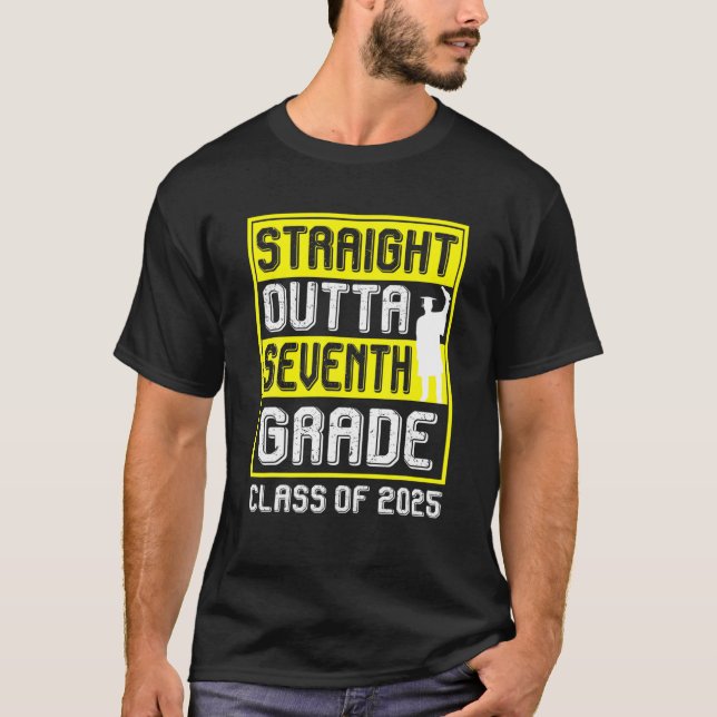 Camiseta Clase De Graduado De Séptimo Grado De 2025 (Anverso)