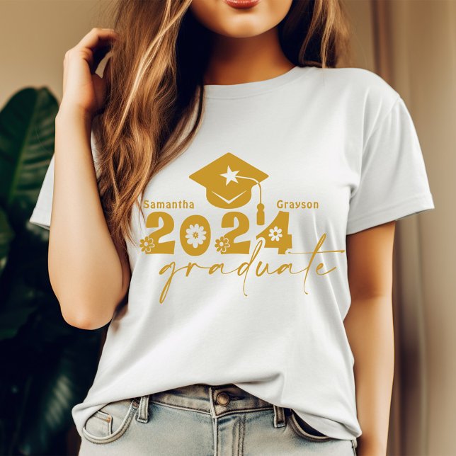 Camiseta Clase de Graduado Personalizado de Oro 2024 (Subido por el creador)