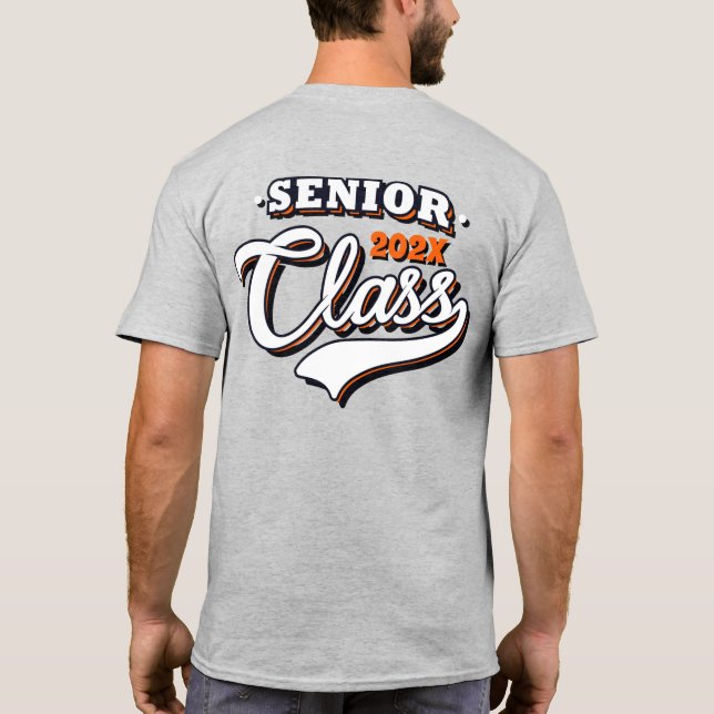Camiseta Clase de Graduado Superior, naranja (Reverso)