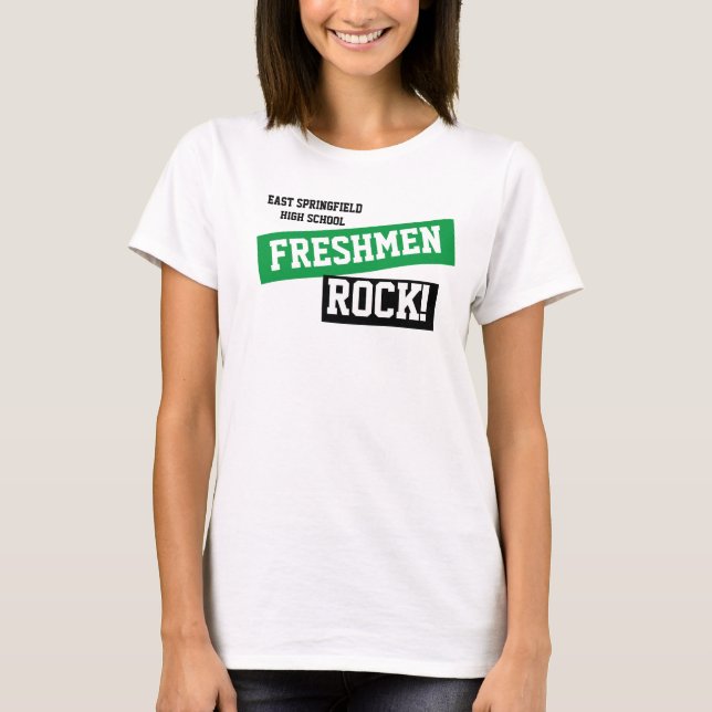 Camiseta Clase de instituto verde de personalizado  (Anverso)