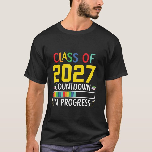 Camiseta Clase de Jubilación 2027 Cuenta Atrás Progreso Ret (Anverso)
