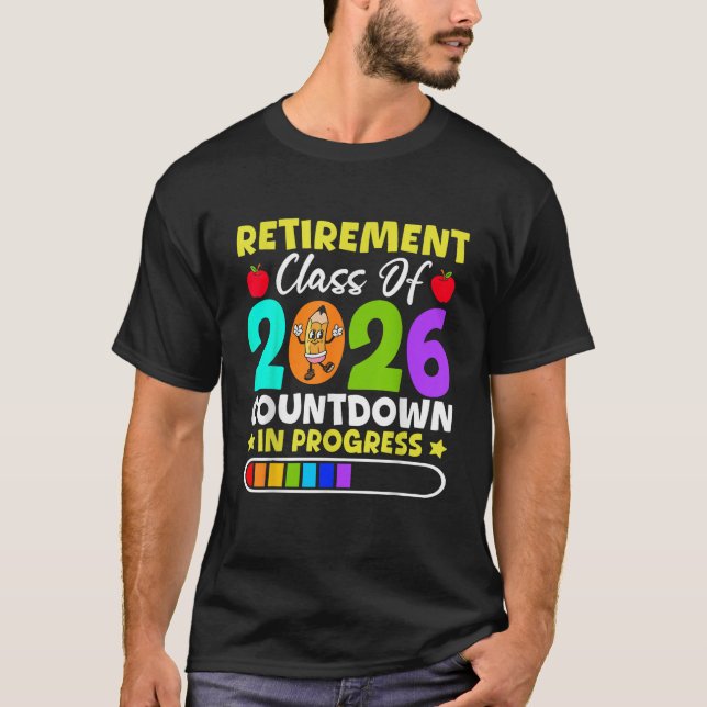 Camiseta Clase de Jubilación de 2026 Cuenta Regresiva en Cu (Anverso)