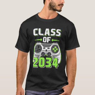 Camiseta Clase De Juego 2034 Crecer Con El Tee De Graduació