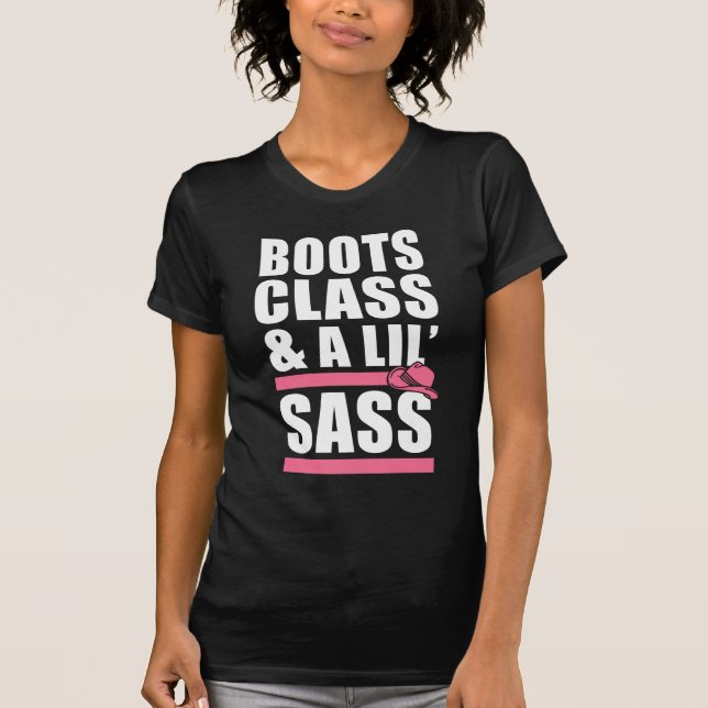 Camiseta Clase de las botas y un pequeño Sass (Anverso)