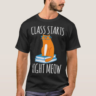 Camiseta Clase de Maestro de Gatos Comienza A La Derecha De