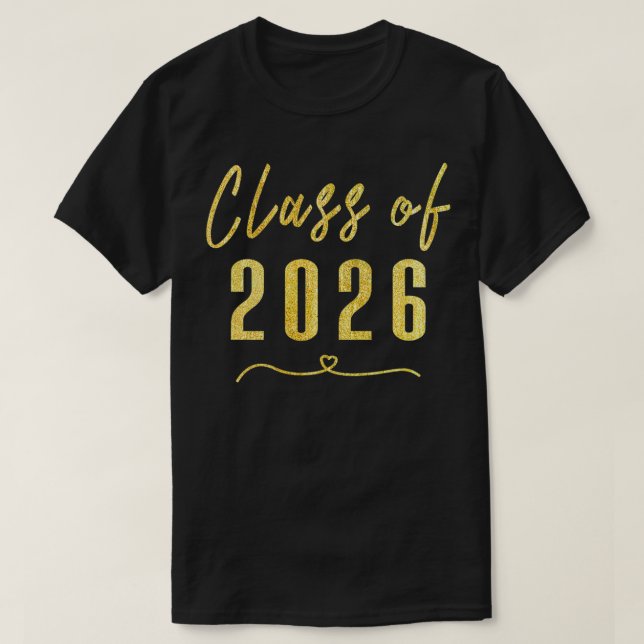 Camiseta Clase de oro de Colleg, estudiante de secundaria d (Diseño del anverso)
