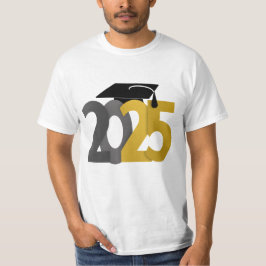 Camiseta Clase de oro y gris de 2025 Graduación