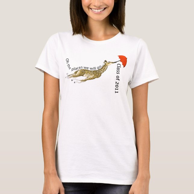 Camiseta Clase de Paraguas de la Girafa caprichosa (Anverso)
