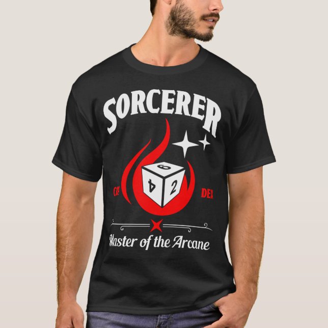 Camiseta Clase de Personaje de D&D Hechicero (Anverso)