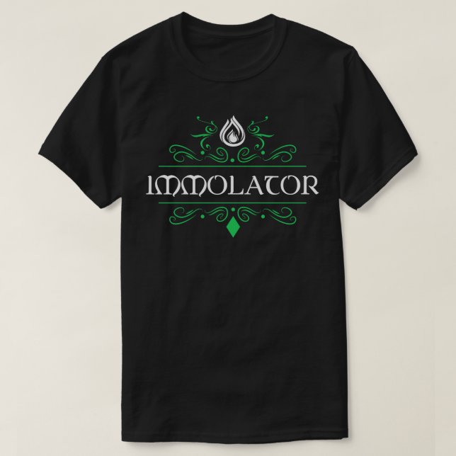 Camiseta Clase de Personaje Immolator Juego de Rol de Mesa  (Diseño del anverso)