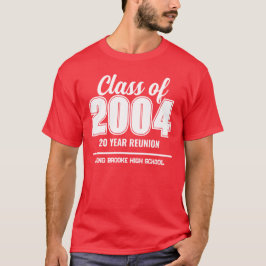 Camiseta Clase de personalizado de 2004 Reunión escolar de