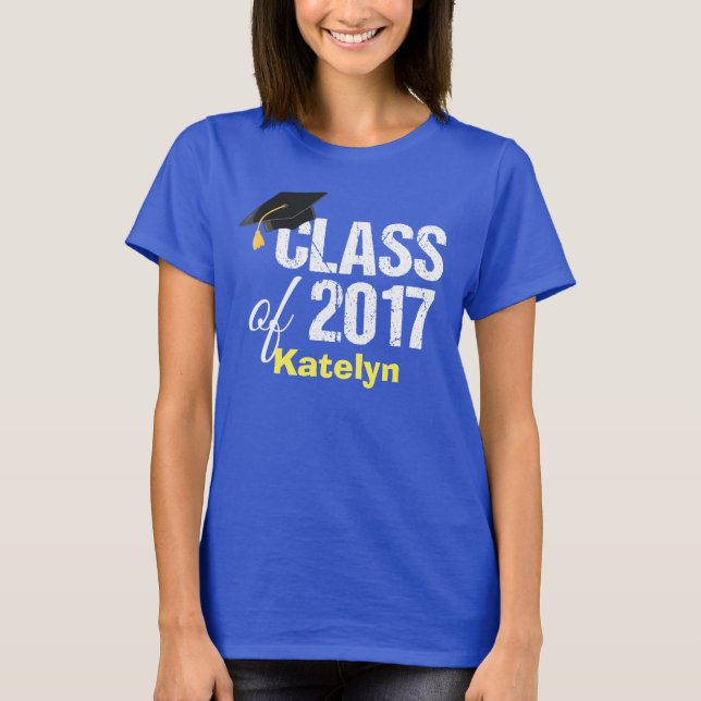 Camiseta Clase de Personalizado de Graduación Superior de 2 (Anverso)