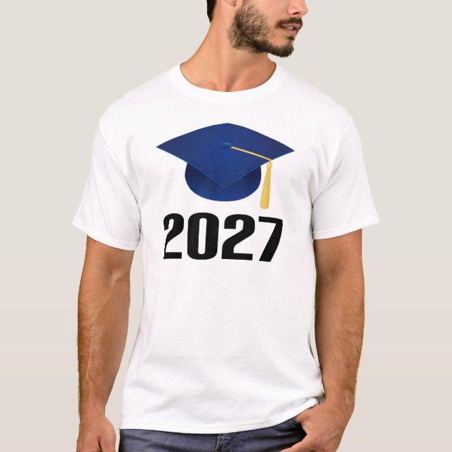 Camiseta Clase de regalo graduado del gorra 2027 (Anverso)