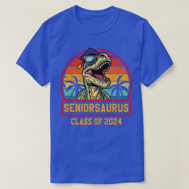 Camiseta Clase de Regalos Senior 2024 Funny Seniorsaurus Se (Diseño del anverso)