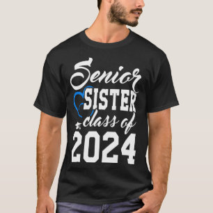 Camiseta Clase de Regalos Senior 2024 Hermana Funny Senior