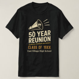 Camiseta Clase de Reunión de 50 Años Vintage Negro Retro Ne