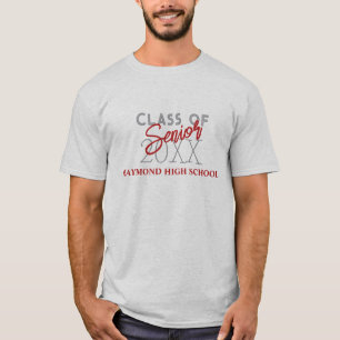 Camiseta Clase de secundaria de 20XX Silvery & Cranberry Re