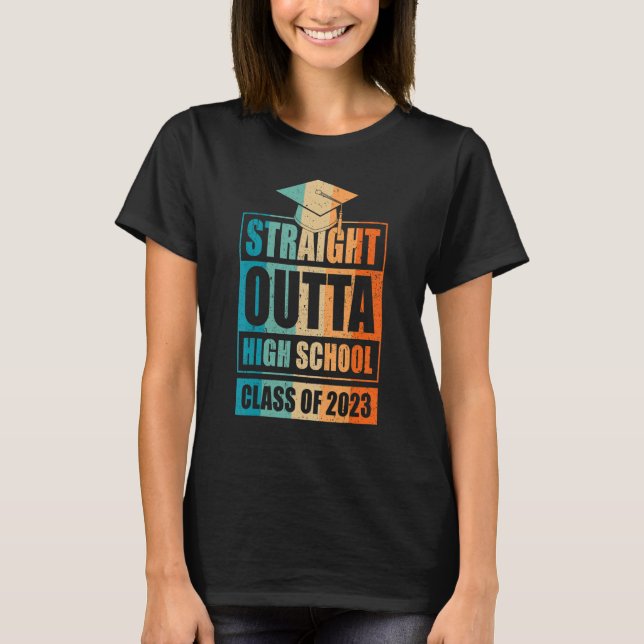 Camiseta Clase De Secundaria Directa De 2023 Grad (Anverso)