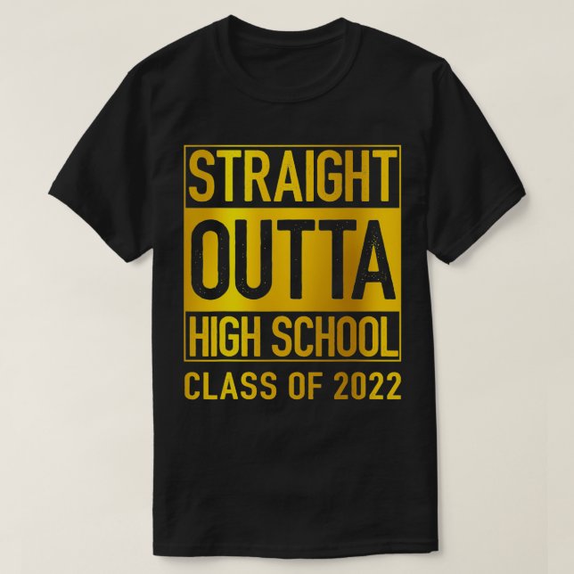 Camiseta Clase De Secundaria Directa Saliente De 2022 Gradu (Diseño del anverso)
