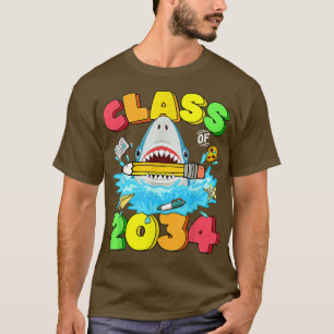 Camiseta Clase de Tiburón 2034 crece conmigo graduación Kin