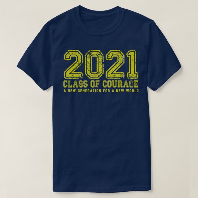 Camiseta Clase de valor en amarillo de 2021 (Diseño del anverso)