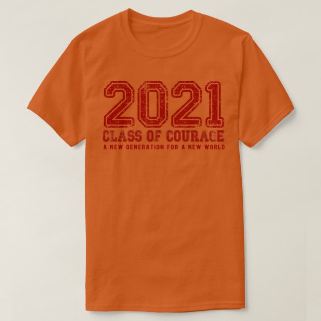 Camiseta Clase de valor en rojo de 2021 (Diseño del anverso)