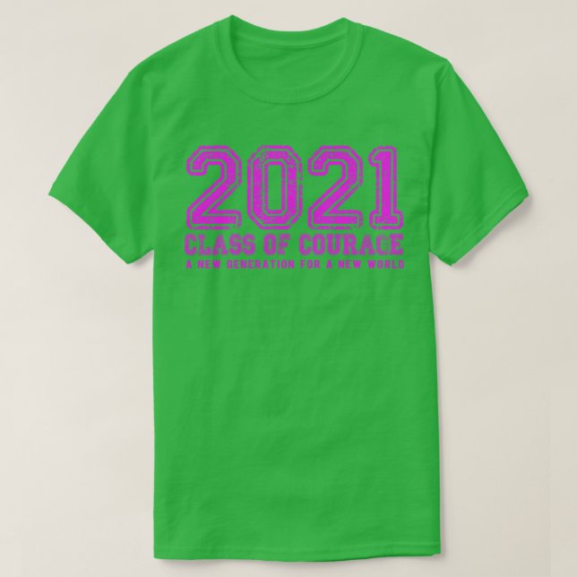 Camiseta Clase de valor en rosa de 2021 (Diseño del anverso)