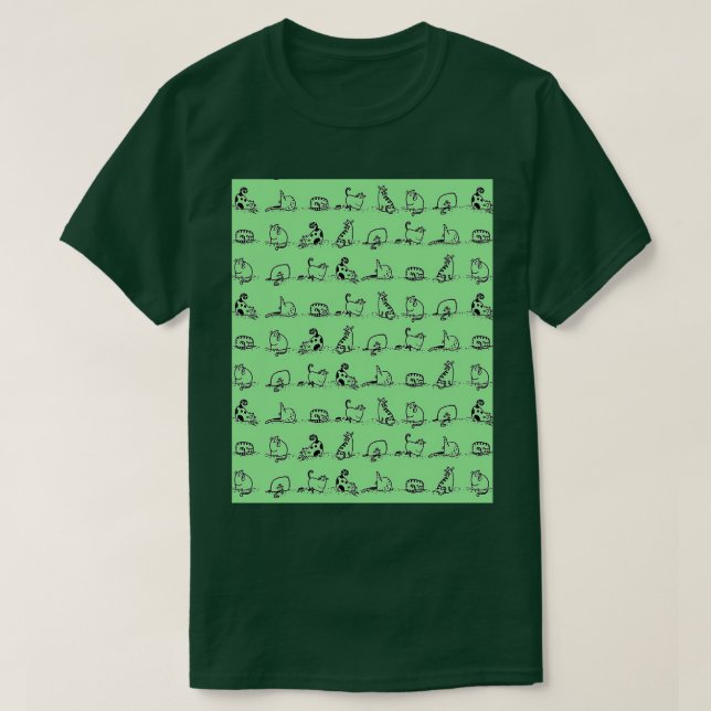 Camiseta Clase De Yoga En Gato Verde Pálido Gráfica De Yoga (Diseño del anverso)