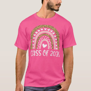 Camiseta Clase Del Corazón Arcoiris Leopardo De 2035 Crecen