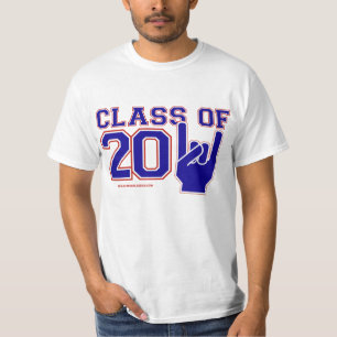Camiseta Clase del rojo 2011, de blanco y de azul de la