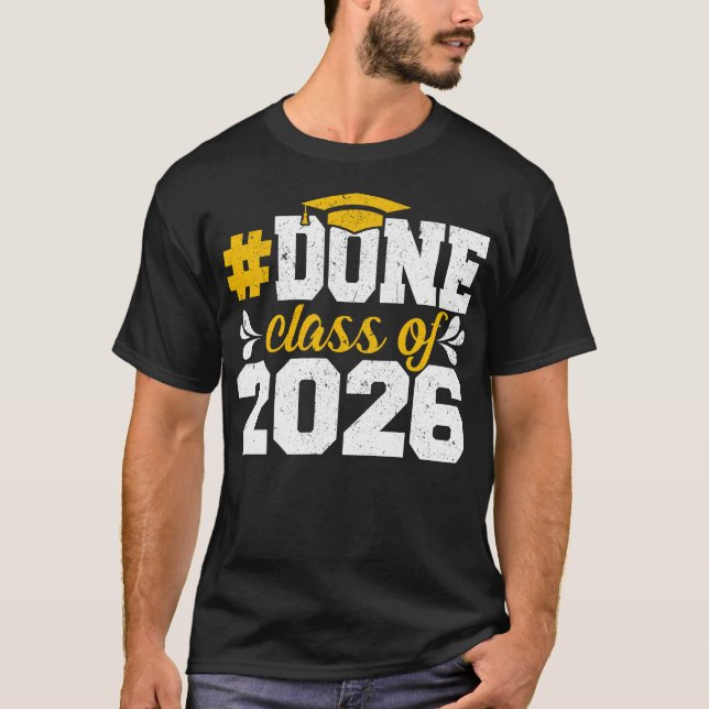 Camiseta Clase DONE De 2026 Senior 2026 Graduación 2026 Sen (Anverso)