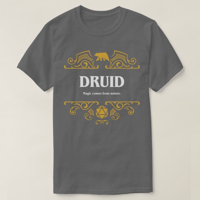 Camiseta Clase Druid Tabletop RPG Gaming 1 (Diseño del anverso)