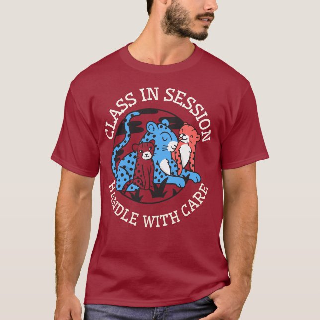 Camiseta Clase en sesión Manejar con cuidado Profesor (Anverso)