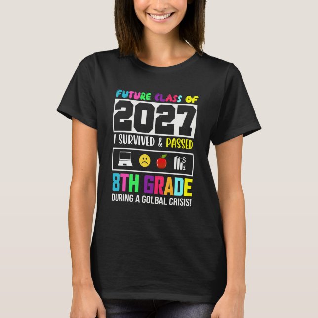 Camiseta Clase Futura De 2027 8º Graduado Estudiante (Anverso)