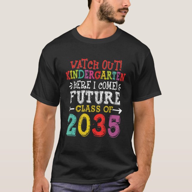 Camiseta Clase Futura De Los Hombres De 2035 Cuidado Con El (Anverso)