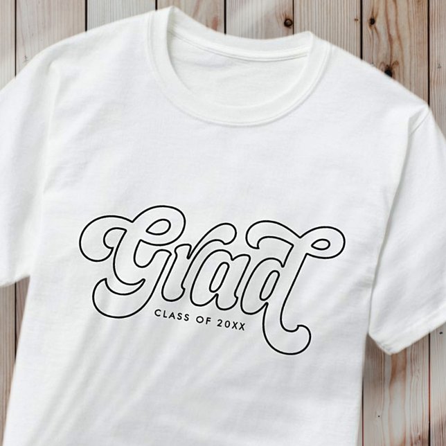 Camiseta Clase Grad de 20XX Retro Vintage Simple (Subido por el creador)