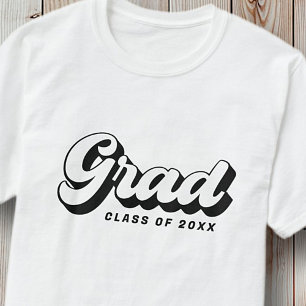 Camiseta Clase Grad De Guión Simple Retro De 20XX