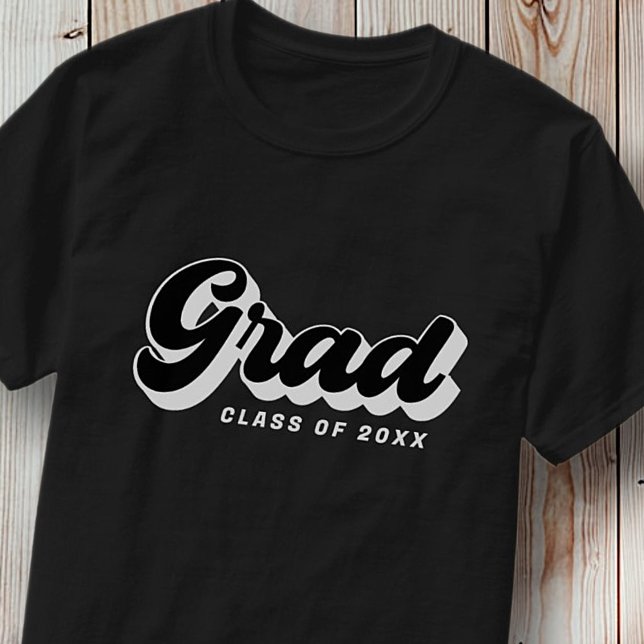 Camiseta Clase Grad De Guión Simple Retro De 20XX (Subido por el creador)