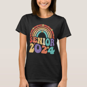 Camiseta Clase Groovy Retro Senior 2024 De Graduación 2024