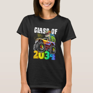 Camiseta Clase Infantil De 2034 Rex Dinosaur Monster Truck