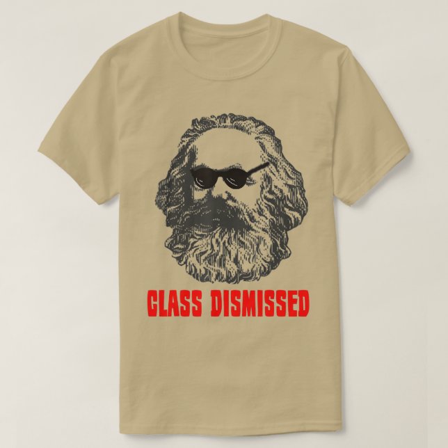 Camiseta Clase Karl Marx descartó Com comunista (Diseño del anverso)