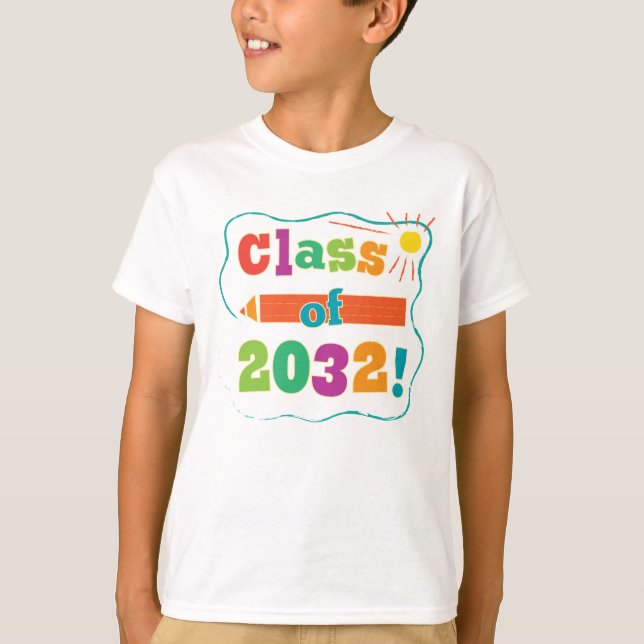 Camiseta Clase linda de 2032 de nuevo a escuela (Anverso)