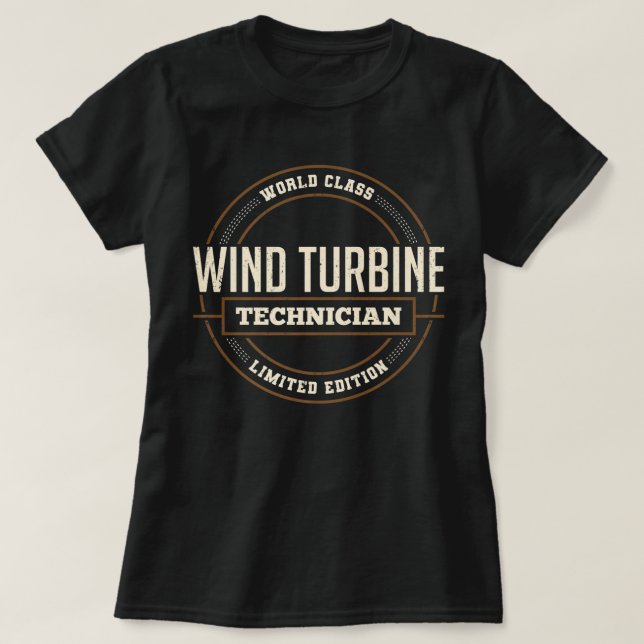 Camiseta Clase Mundial Wind Turbine Technician Tech Funny G (Diseño del anverso)